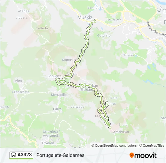 A3323 Bus Line Map