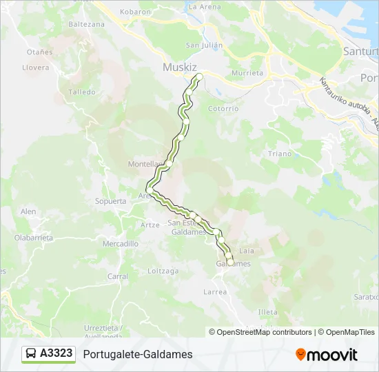 A3323 Bus Line Map