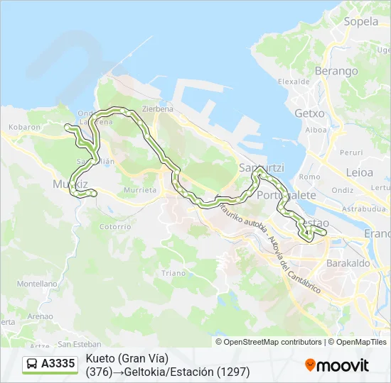A3335 Bus Line Map