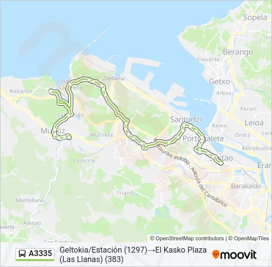 A3335 Bus Line Map