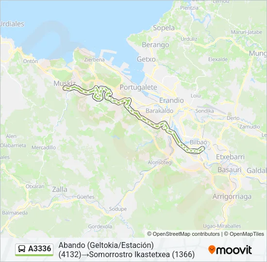 A3336 Bus Line Map