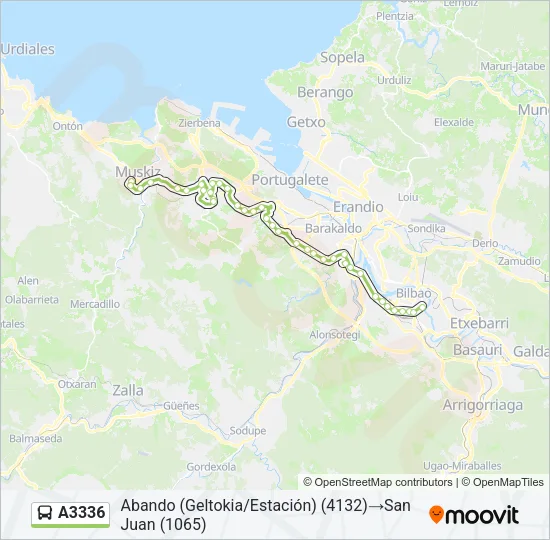 A3336 Bus Line Map