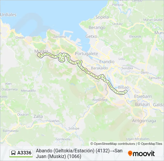 A3336 Bus Line Map