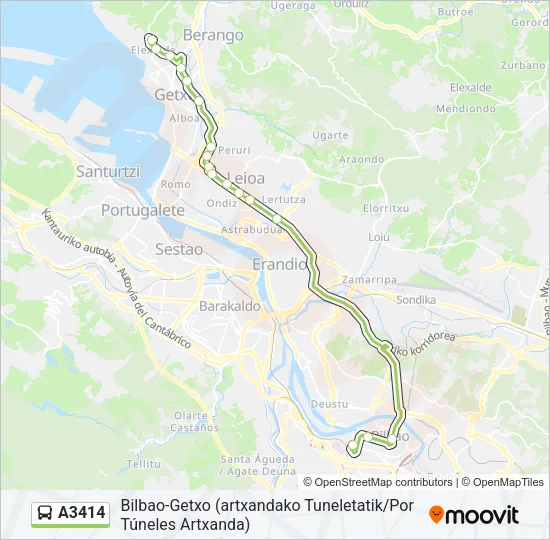 A3414 Bus Line Map