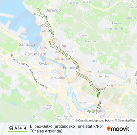 A3414 Bus Line Map