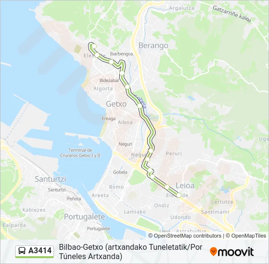 A3414 Bus Line Map