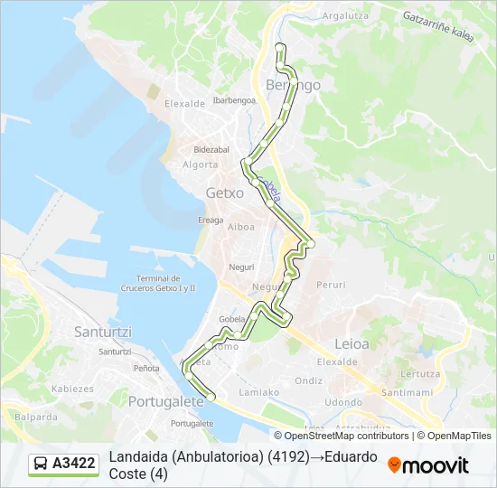 A3422 Bus Line Map
