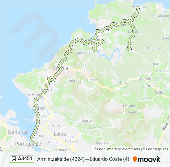 A3451 Bus Line Map