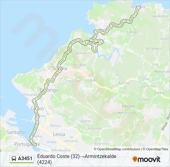 A3451 Bus Line Map