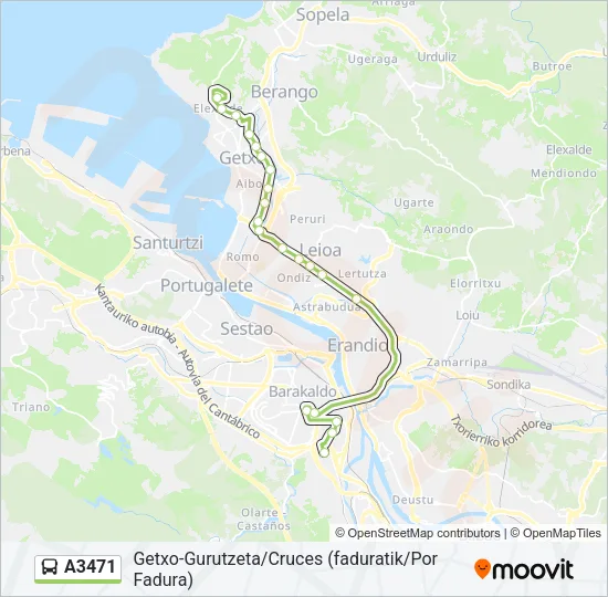 A3471 Bus Line Map