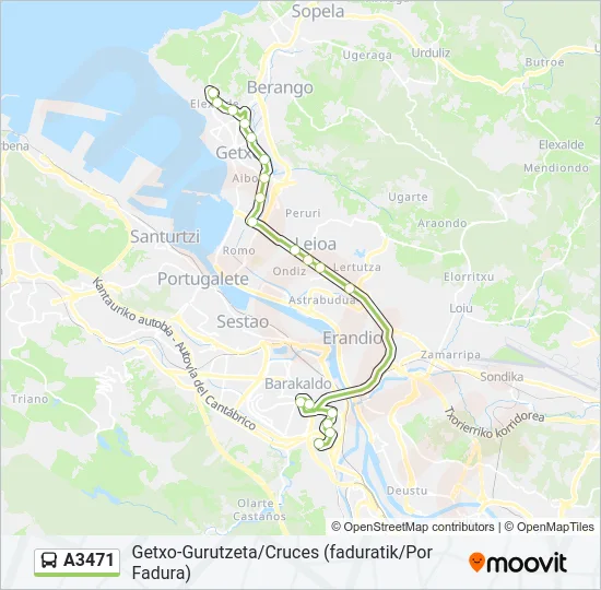 A3471 Bus Line Map