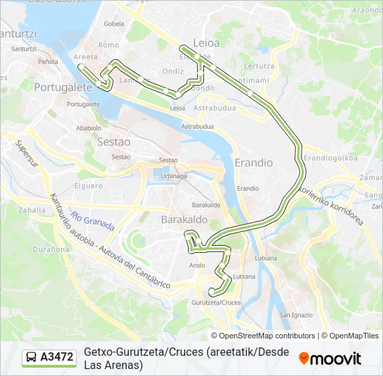 A3472 Bus Line Map