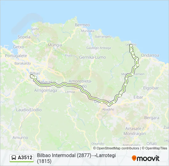 A3512 Bus Line Map