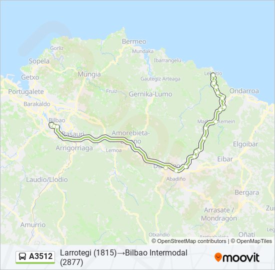 A3512 bus Line Map