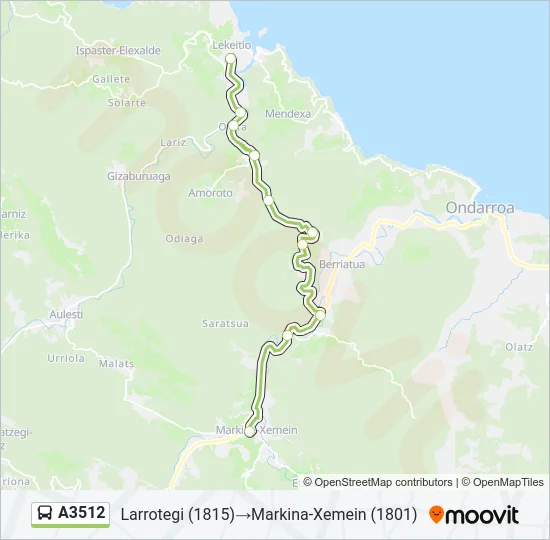 A3512 Bus Line Map