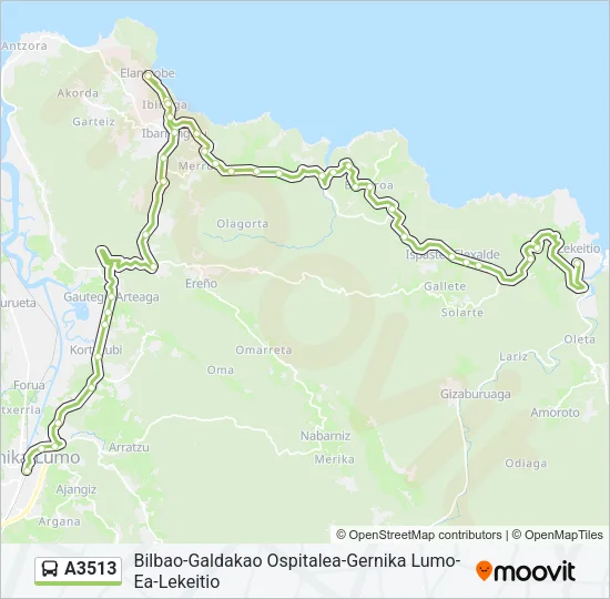 A3513 Bus Line Map