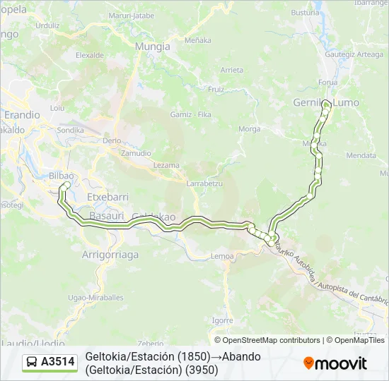 A3514 Bus Line Map