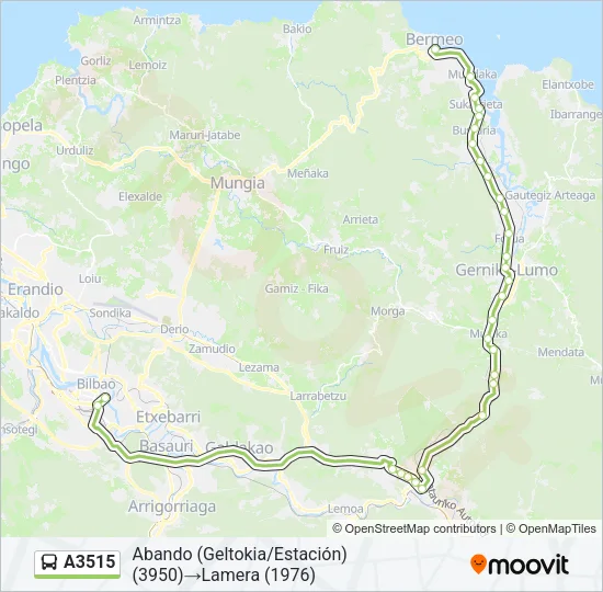 A3515 Bus Line Map