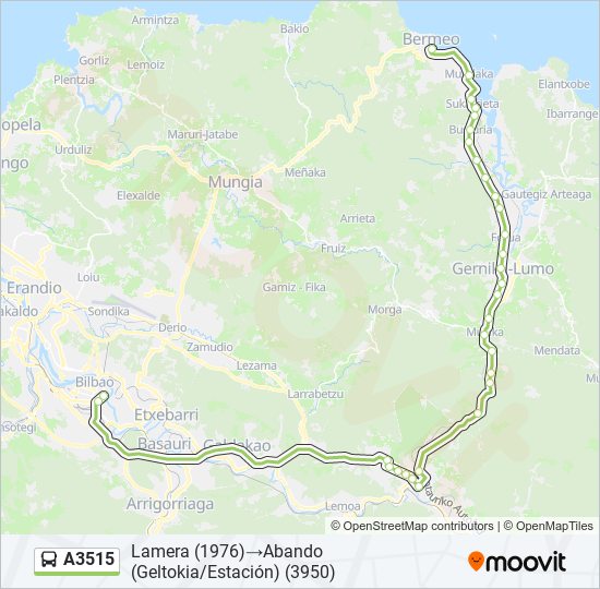 A3515 bus Line Map