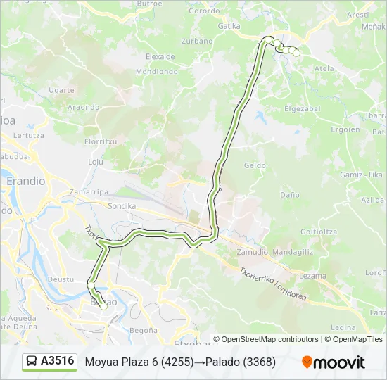 A3516 Bus Line Map