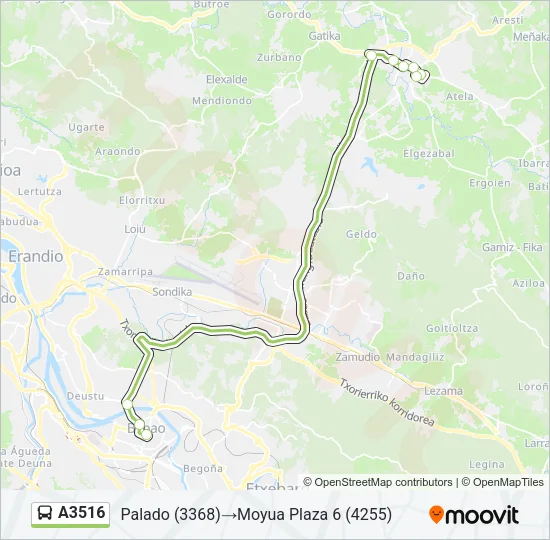 A3516 Bus Line Map