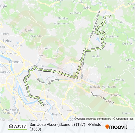 A3517 bus Line Map