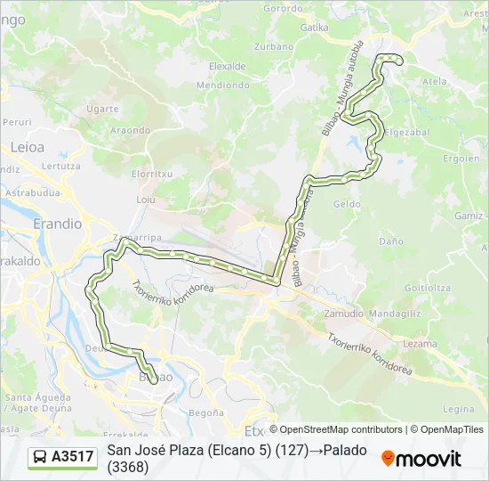 A3517 Bus Line Map
