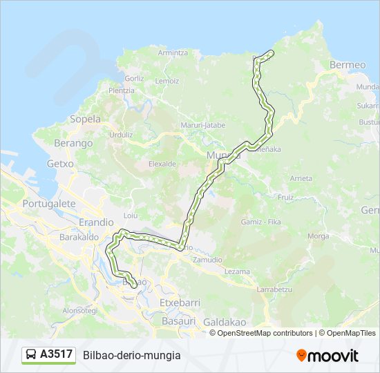 A3517 bus Line Map