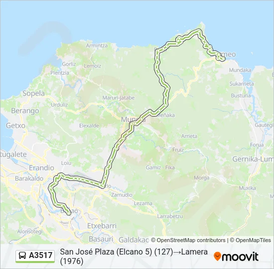 A3517 Bus Line Map