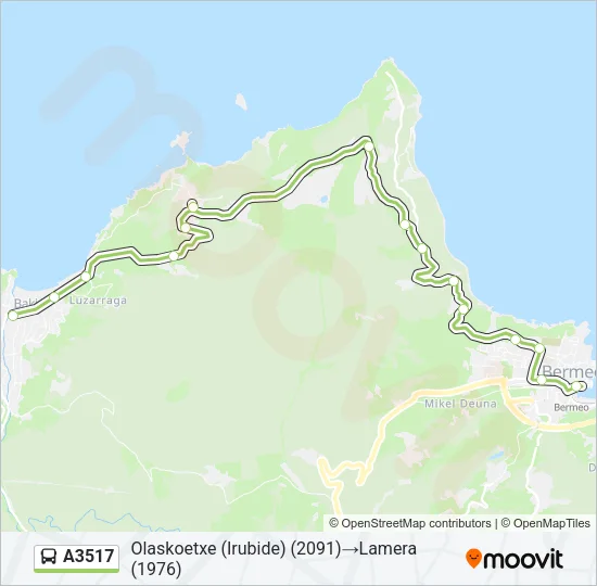 A3517 Bus Line Map