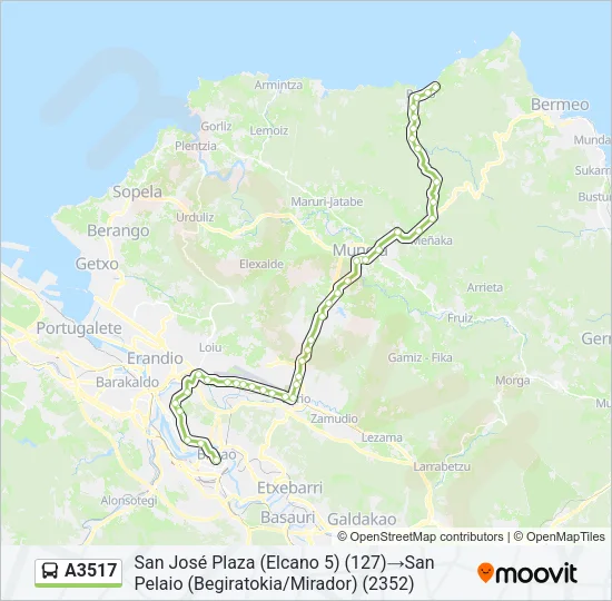 A3517 Bus Line Map