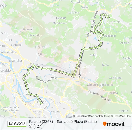 A3517 Bus Line Map