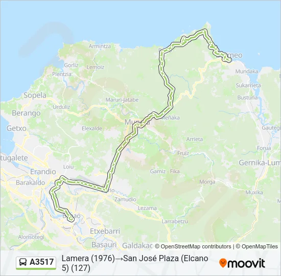 A3517 Bus Line Map