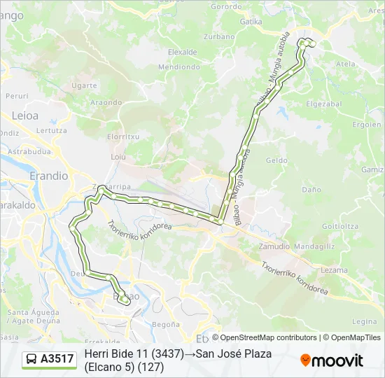 A3517 Bus Line Map