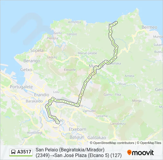 A3517 Bus Line Map