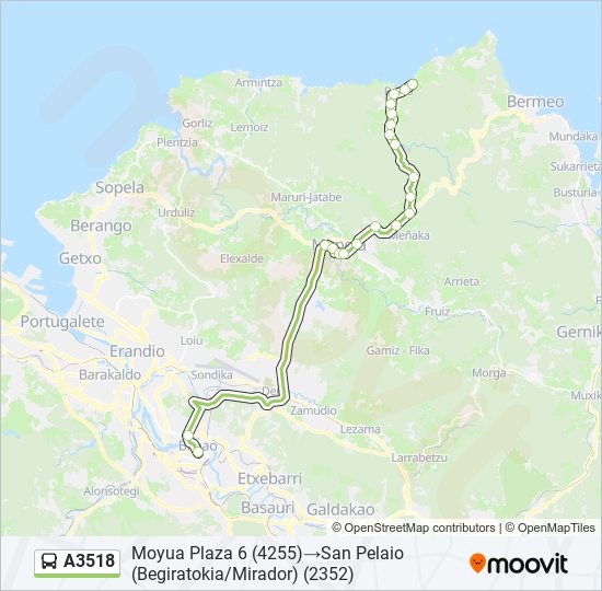 A3518 bus Line Map