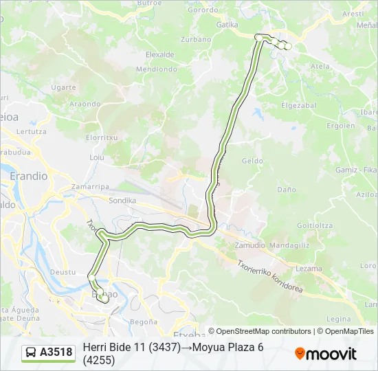 A3518 Bus Line Map