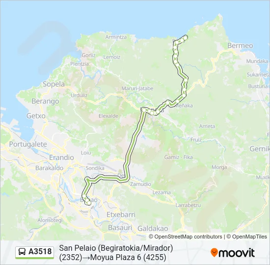 A3518 Bus Line Map