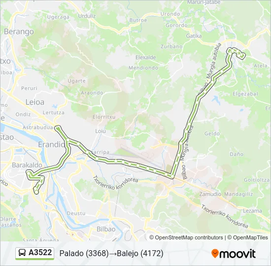 A3522 Bus Line Map