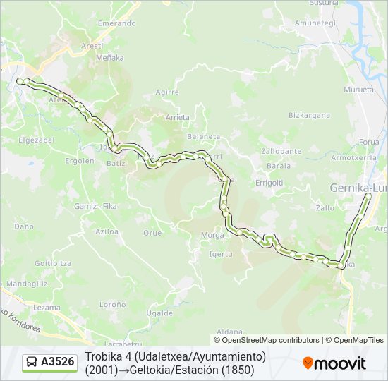 A3526 Bus Line Map