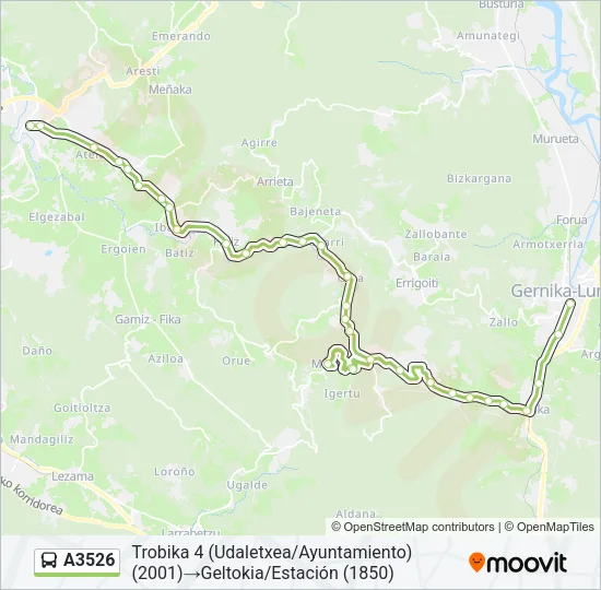 A3526 Bus Line Map