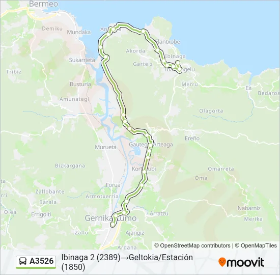 A3526 Bus Line Map