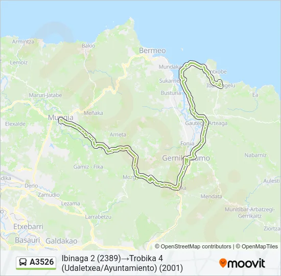 A3526 Bus Line Map