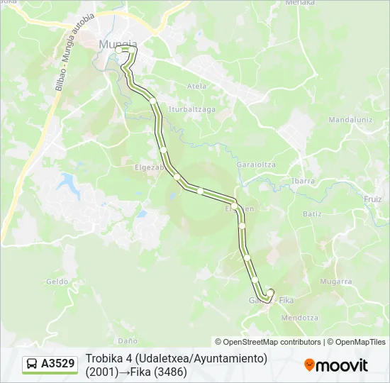 A3529 Bus Line Map
