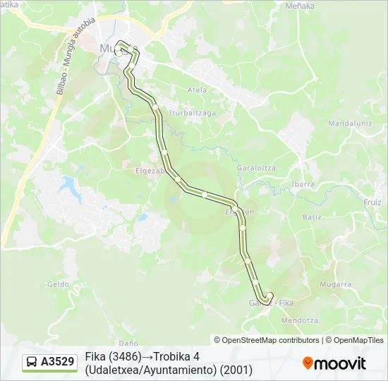 A3529 Bus Line Map