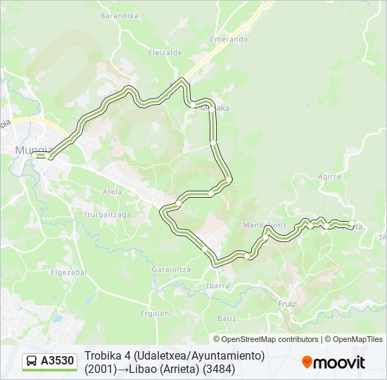 A3530 bus Line Map