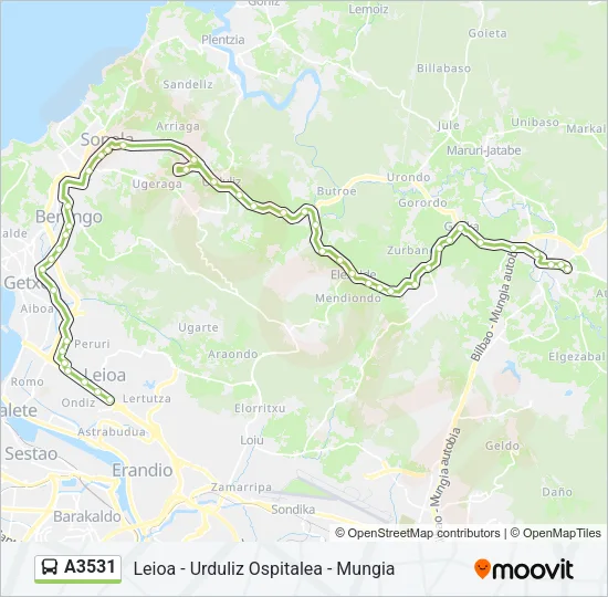 A3531 Bus Line Map