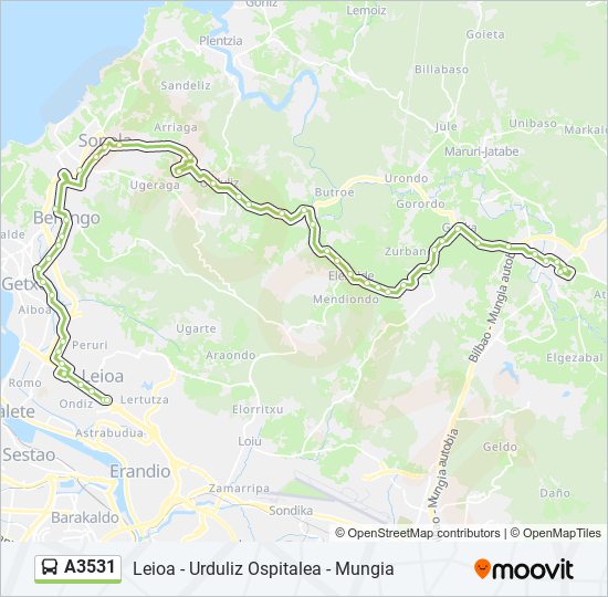 A3531 bus Line Map