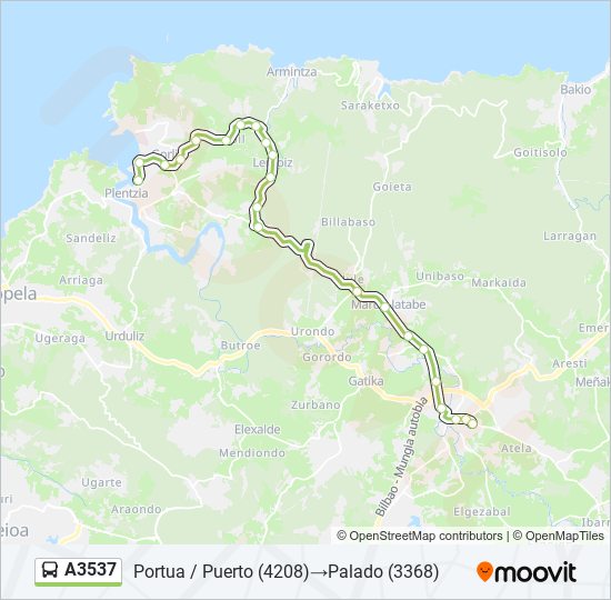 A3537 bus Line Map