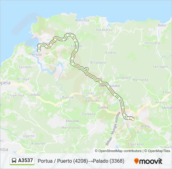 A3537 Bus Line Map